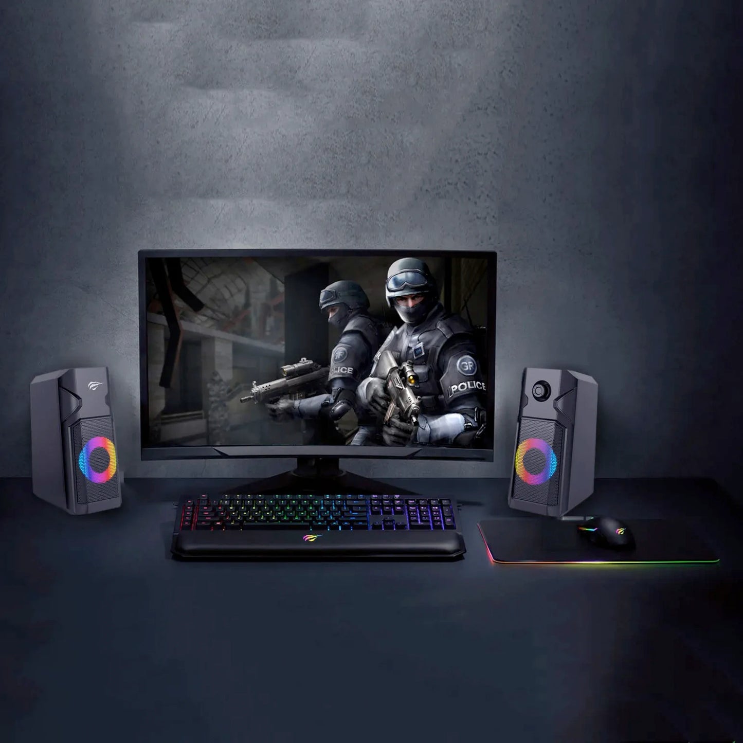 PARLANTE GAMER NEGRO RGB