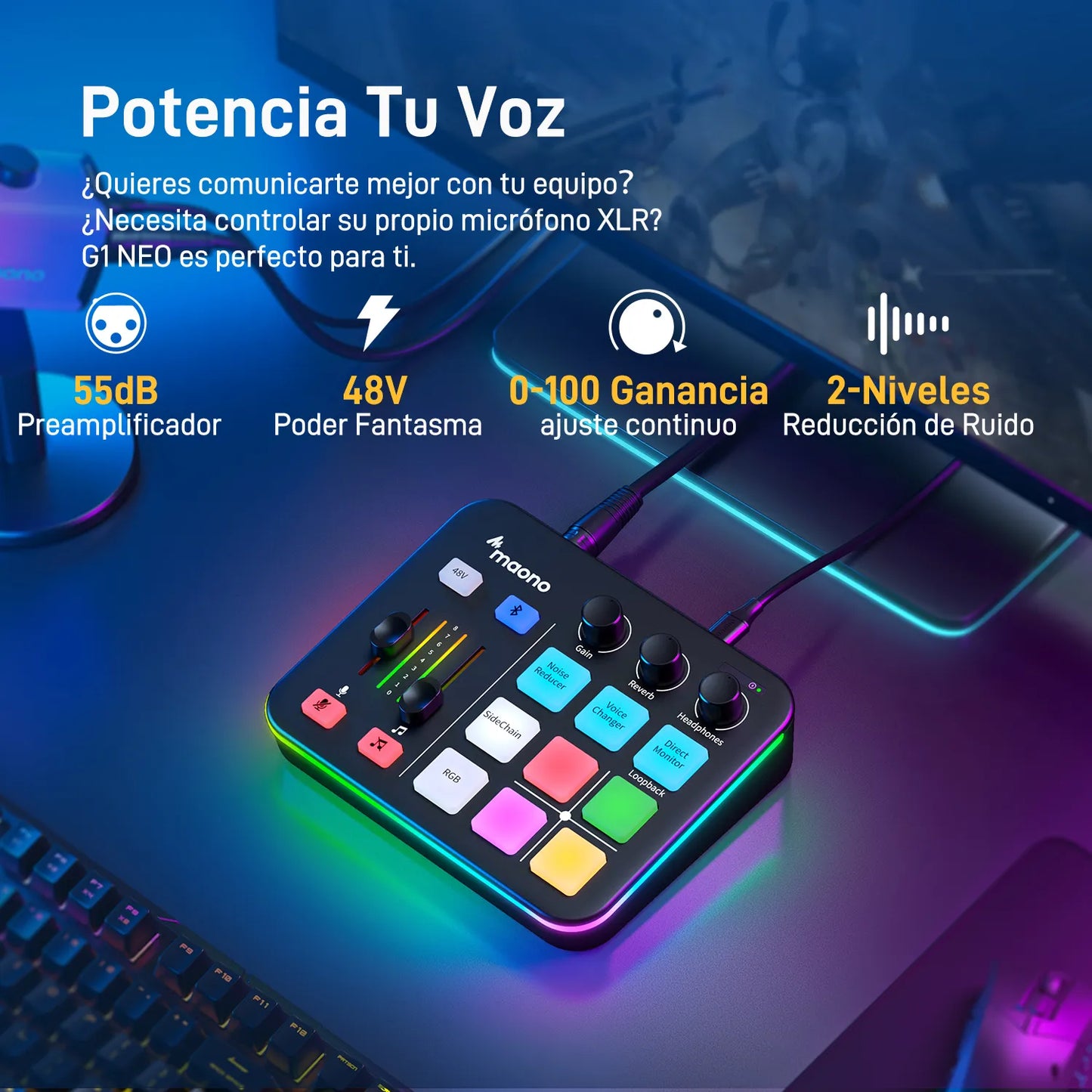 MEZCLADOR DE AUDIO PARA STREAMING GAMER