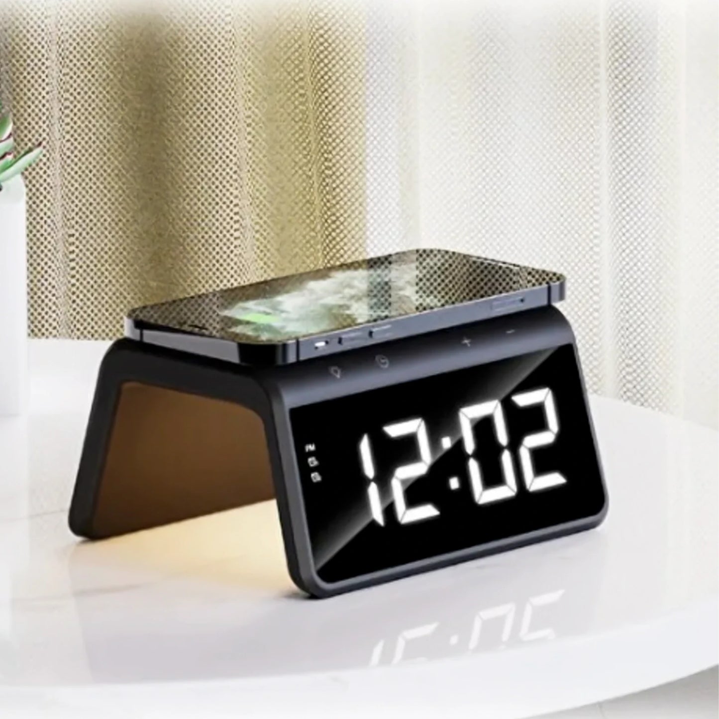 RELOJ CON ALARMA 6 EN 1 NEGRO