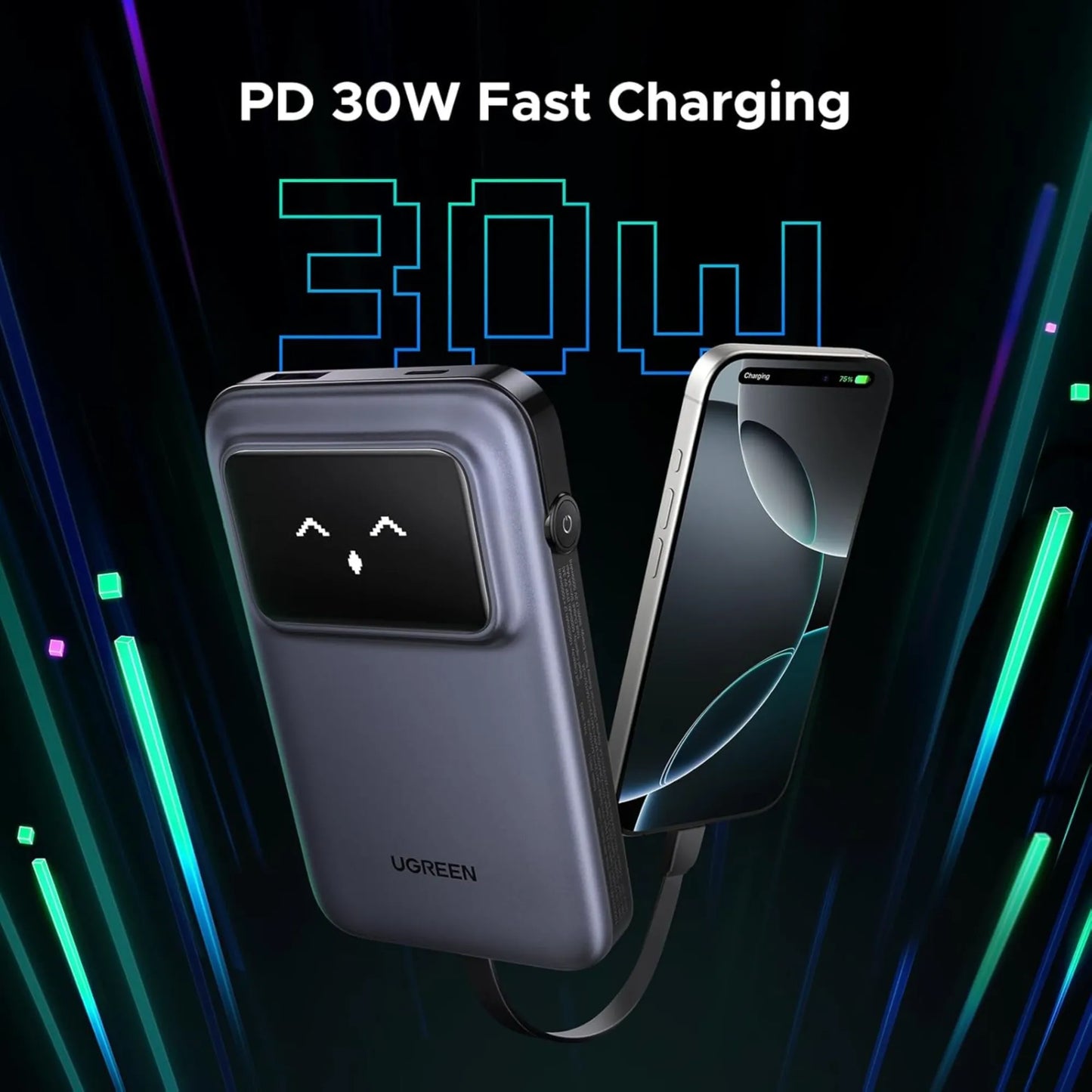 POWER BANK ROBOT 30W 10000mAh GRIS