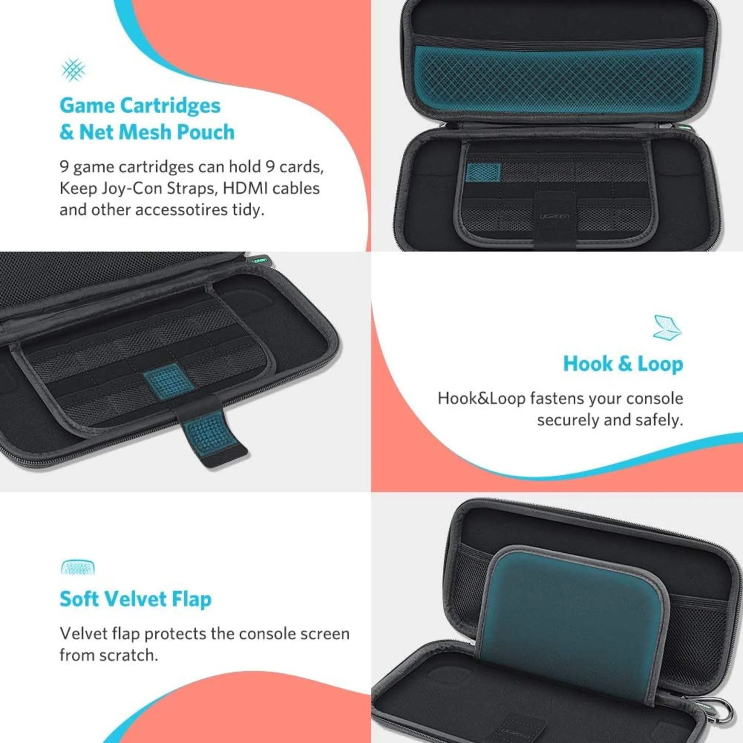 ESTUCHE UGREEN PARA NINTENDO SWITCH/LITE