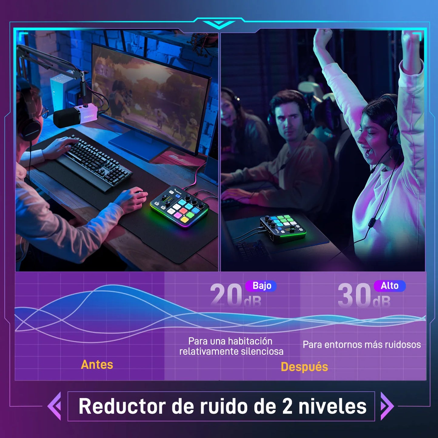 MEZCLADOR DE AUDIO PARA STREAMING GAMER