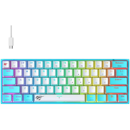 TECLADO GAMER RGB AZUL+BLANCO