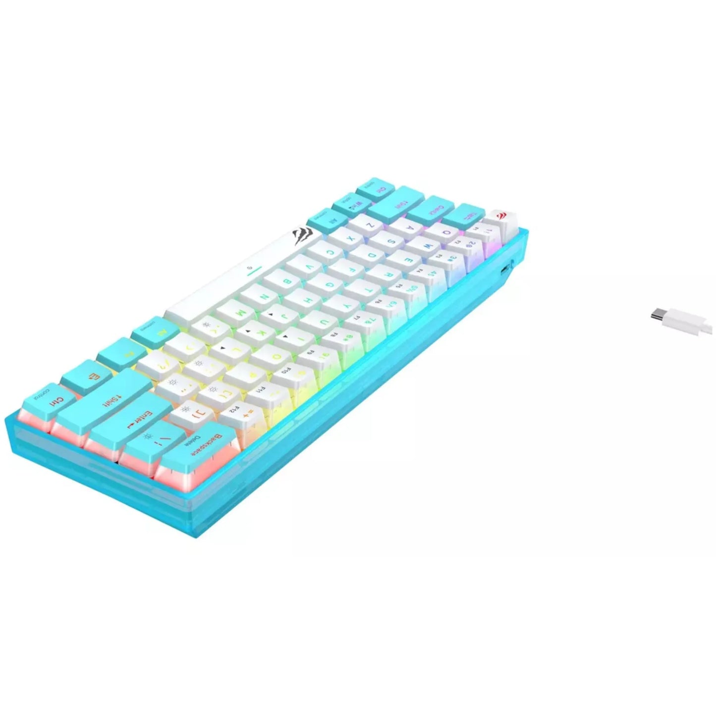 TECLADO GAMER RGB AZUL+BLANCO